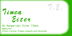 timea eiter business card